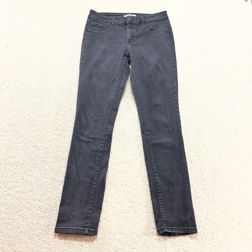 Refuge Skinny Jeans Womens Size 4 Black Faded Denim Mid Rise Stretch Slim Fit